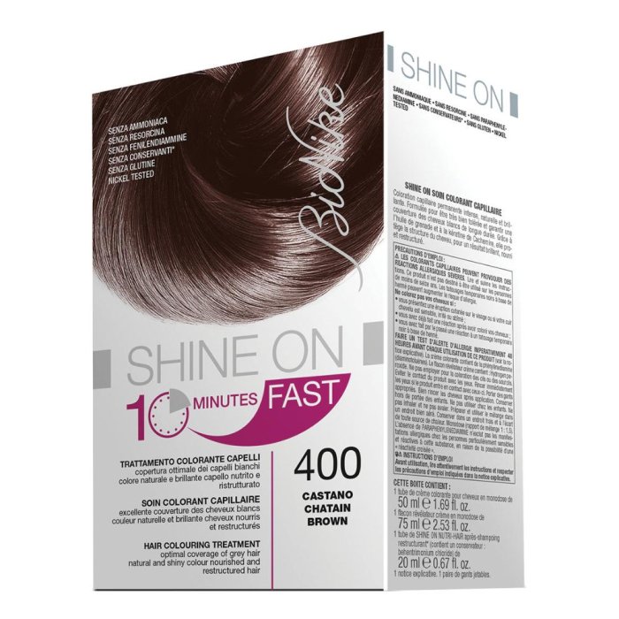 BioNike  Colorazione Shine ON Fast Trattamento 10 Minuti 400 Castano