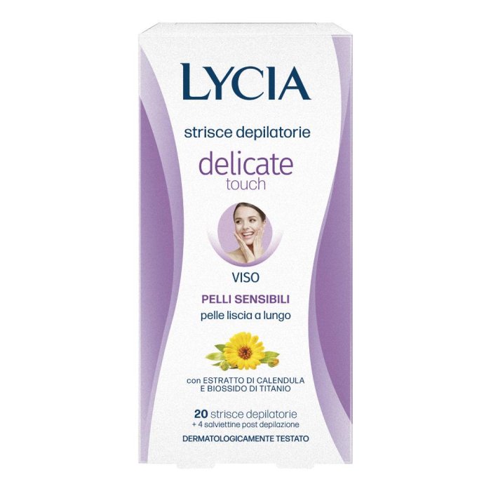 Lycia Delicate Touch - Strisce Depilatorie Viso 20 Strisce