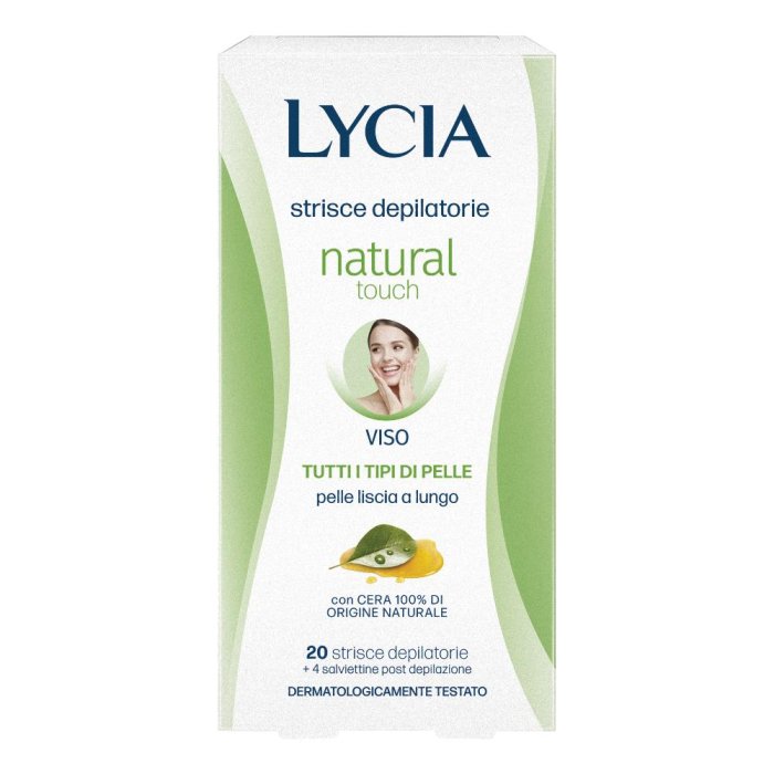 Lycia Natural Touch - Strisce Depilatorie Viso 20 Strisce