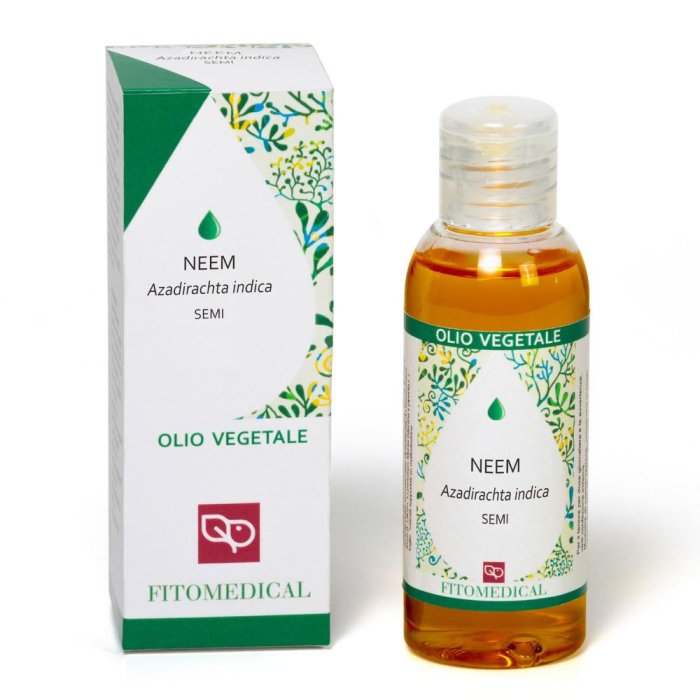  Olio Vegetale di Neem Semi Fitomedical 50 ml – 100% Puro e Naturale per Pelle e Capelli