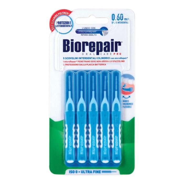 Biorepair Scovolino Interdentale Antibatterico Cilindrico Ultra-Fine 5scovolini