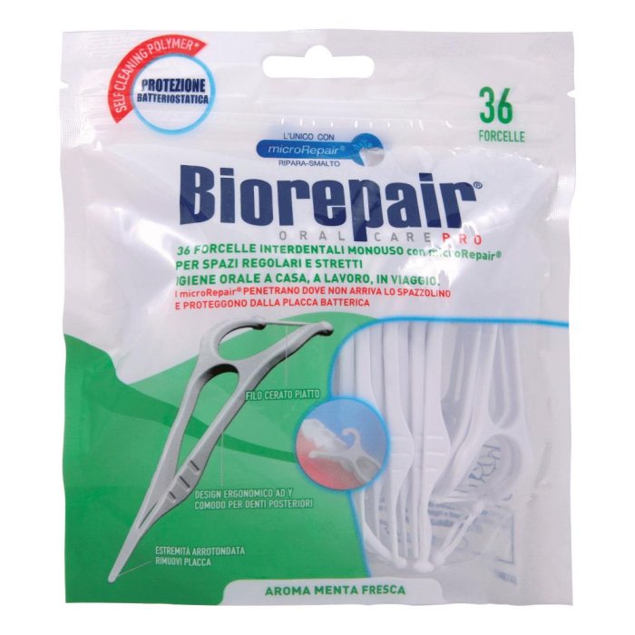 Biorepair oral care antibatterico forcelle interdentali monouso 36 pezzi