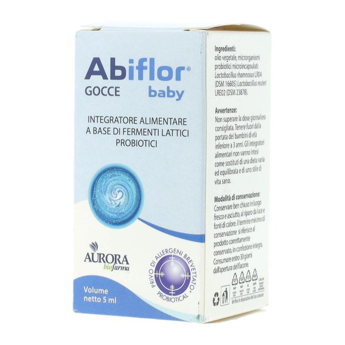 Aurora Biofarma Abiflor Baby Gocce Integratore Per La Flora Intestinale 5 ml