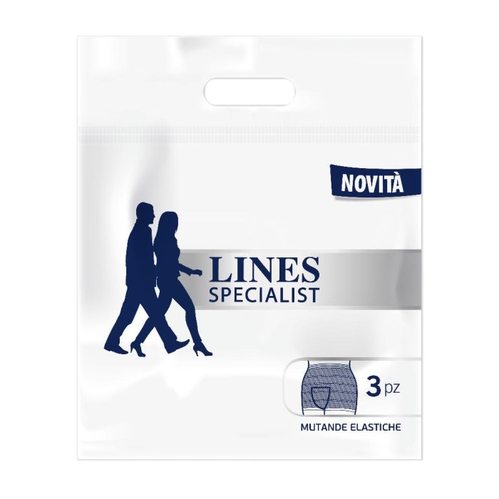 Lines Specialist Mutandina Elastica Assorbente Incontinenza Media Plus, Confezione da 3 Pezzi