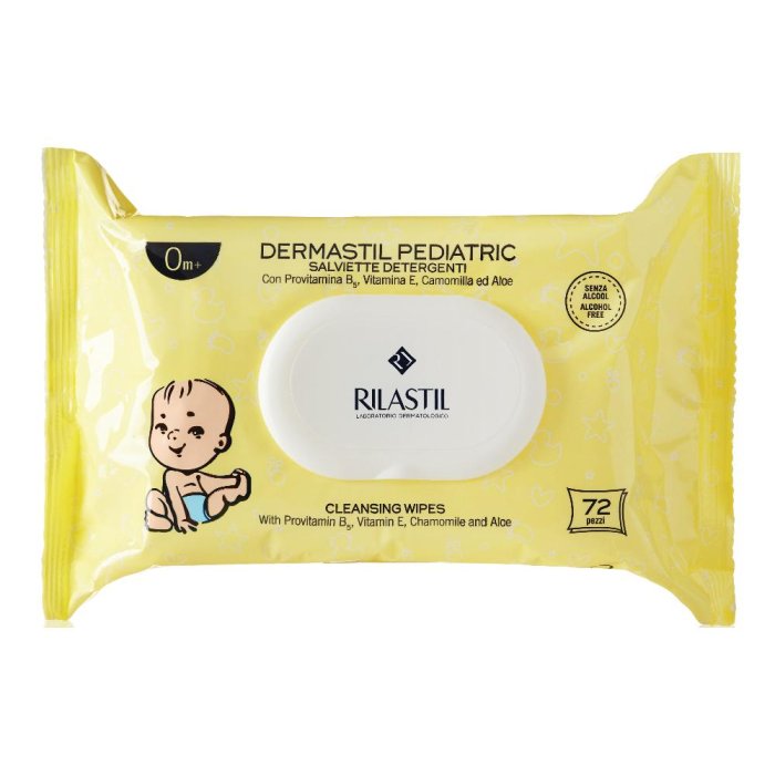 Rilastil Dermastil Pediatric - Salviette Detergenti Umidificate 72 Salviettine
