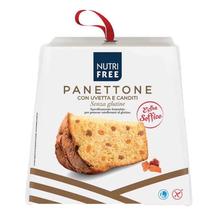 Nutrifree Alimenti senza Glutine Selezione Dolci & Specialità Panettone con Uvetta e Canditi 600 g
