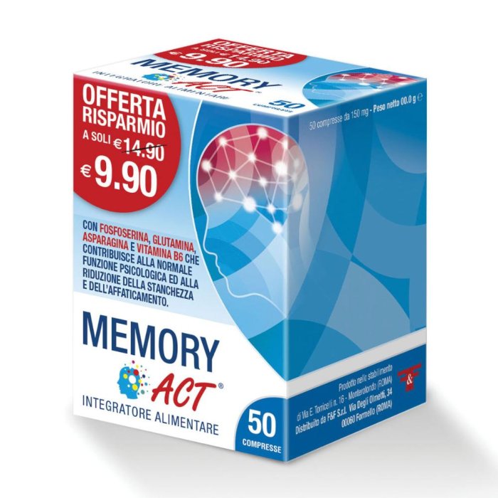 Memory Act integratore per memoria e concentrazione 50 compresse