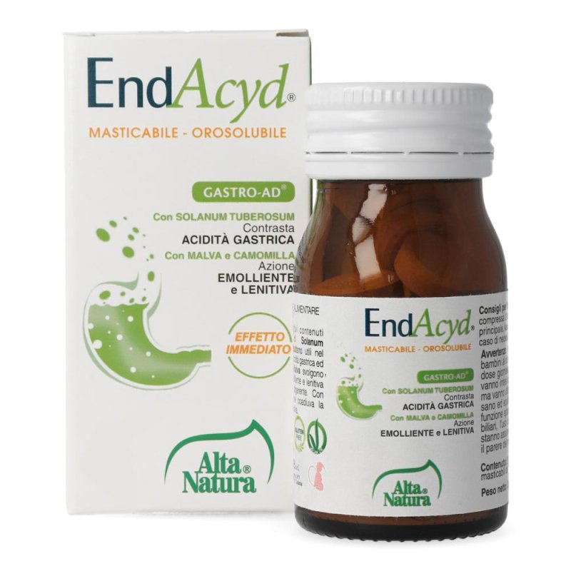 Alta Natura EndAcyd Integratore Alimentare Acidità Gastrica 20 compresse
