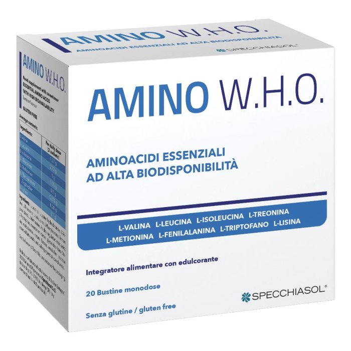 Specchiasol  Sportivi Amino W.H.O. Integratore Alimentare 20 Buste