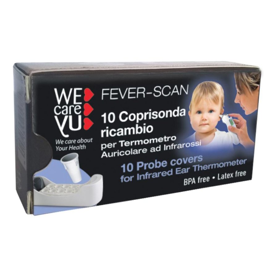 We Care Yu Fever-Scan Ricambio Coprisonda 10 Pezzi