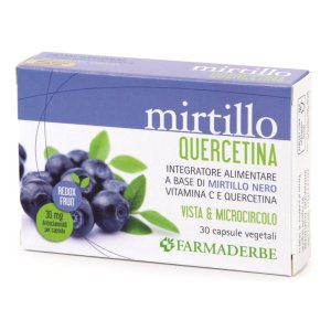 Farmaderbe Mirtillo Quercetina Integratore Alimentare 30 Capsule