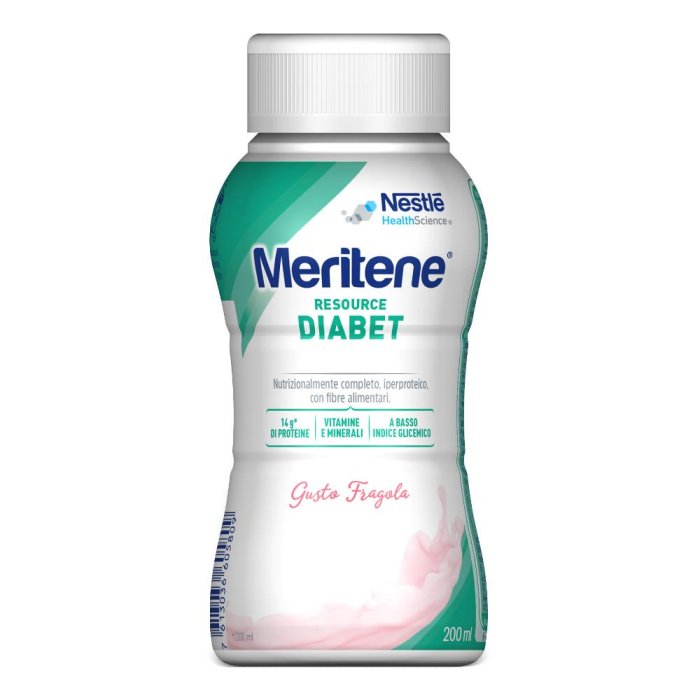 Meritene Resource Diabet Integratore iperproteico gusto fragola 200 ml