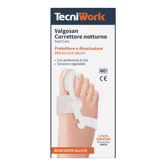 Correttore Notturno Per Alluce Valgo Sinistro Misura Unica Valgosan 1 Pezzo