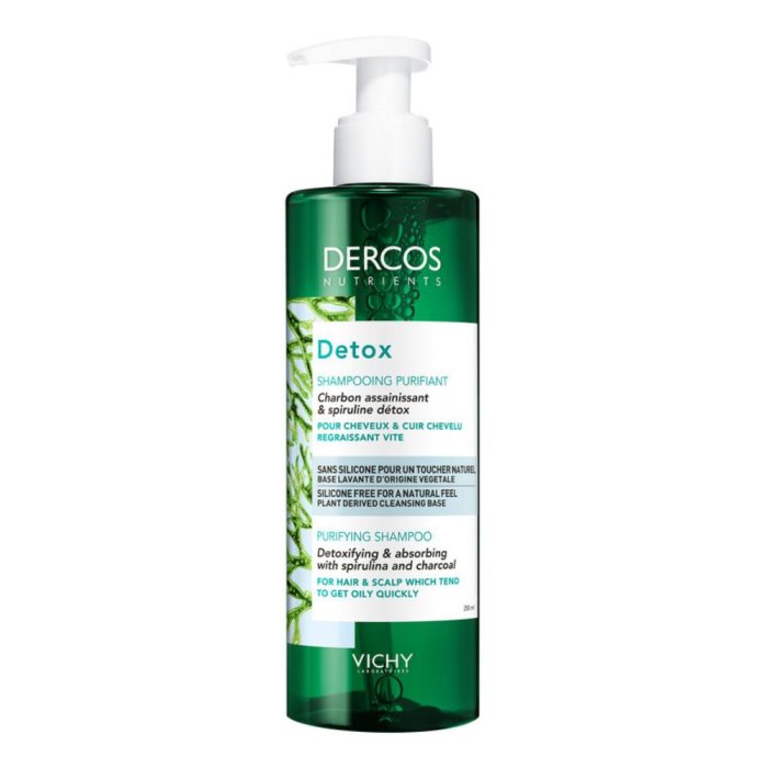 Dercos Capelli Sani e Splendenti Detox Nutrients Shampoo Purificante Capelli Cute Grassa 250 ml