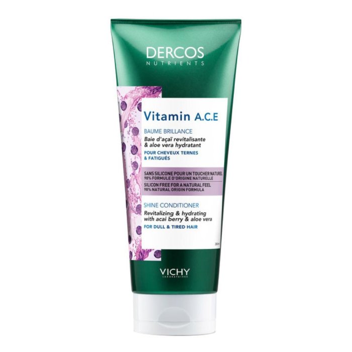 Dercos Innovazione e Bellezza dei Capelli Detox Nutrients Balsamo Nutriente Illuminante Vitamine A C E 200 ml