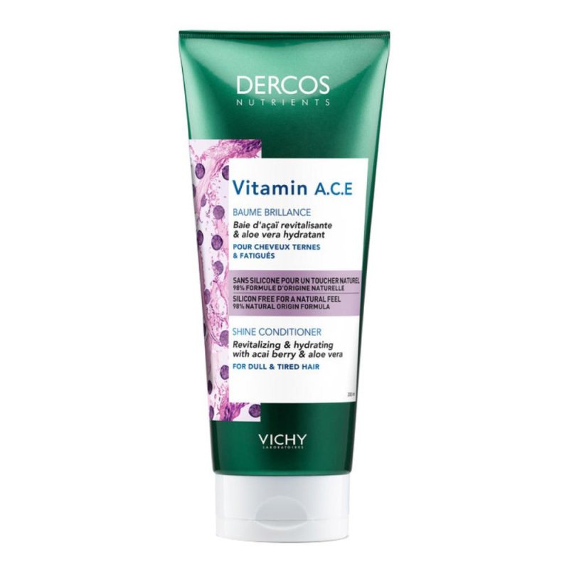 Dercos Innovazione e Bellezza dei Capelli Detox Nutrients Balsamo Nutriente Illuminante Vitamine A C E 200 ml