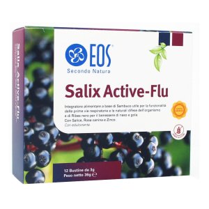 EOS Salix Active-Flu Integratore Vie Respiratorie Gusto Arancia 12 Bustine