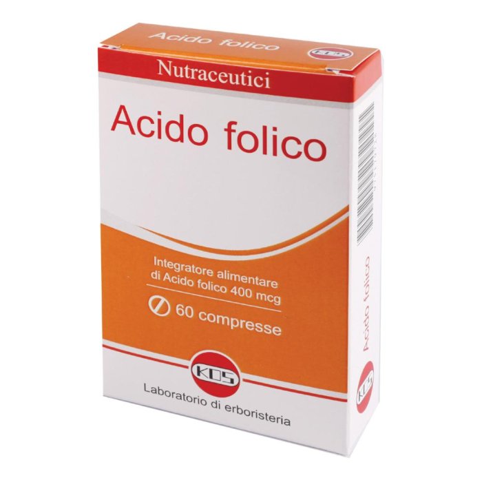 Kos Nutraceutici - Acido Folico 400 mcg Integratore Alimentare 60 Compresse