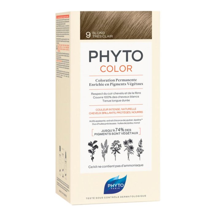 Phyto Capelli Sani e Splendenti Phyto Color Colorazione Permanente Delicata 9 Biondo Chiarissimo