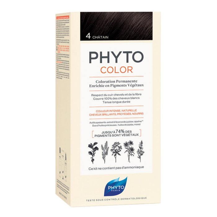 Phyto Capelli Sani e Splendenti Phyto Color Colorazione Permanente Delicata 4 Castano