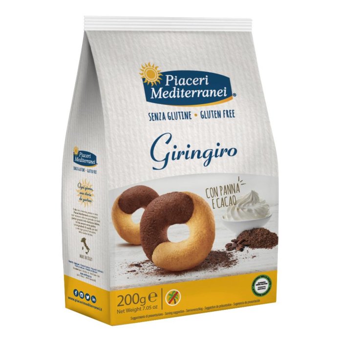 Eufarma Linea Senza Glutine Piaceri Mediterranei Biscotti e Pasticceria Giringiro 200 g