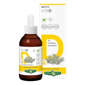 Erba Vita Integratori alimentari a Base Vegetale Vita D Gocce Vitamina D3 50 ml