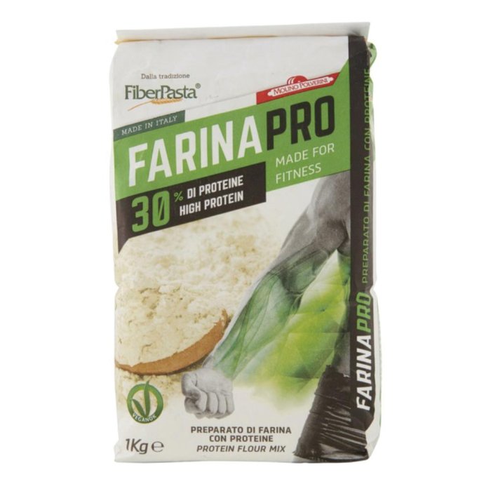 FiberPasta FarinaPro Farina Proteica 30% di Proteine ad Alto Contenuto di Fibre per Pane Pizza e Dolci