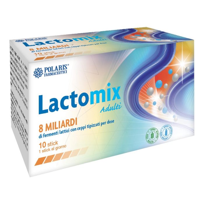 Polaris Lactomix Adulti Integratore Alimentare Di Probiotici 10 Stick