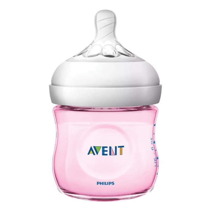 AVENT  BIB NAT PP ROSA 125ML<