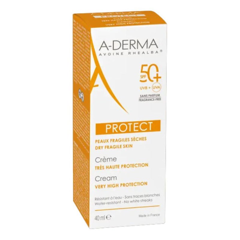 Aderma Protect AD Crema Solare Protettiva 50+ per Pelle Atopica Viso e Corpo 40 ml