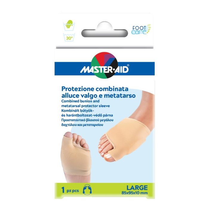 Master-Aid Foot Care - Protezione in Gel + Tessuto per Metatarso Large 1paio