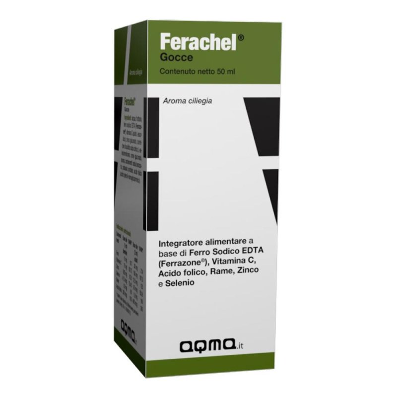 Aqma Ferachel - Gocce Integratore Alimentare gusto Ciliegia 50 ml