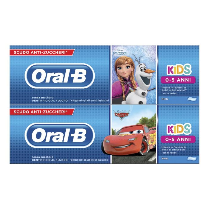 Oral-b Dentifricio Frozen and Cars Per Bambini (0-5)  1 pezzo 75ml 