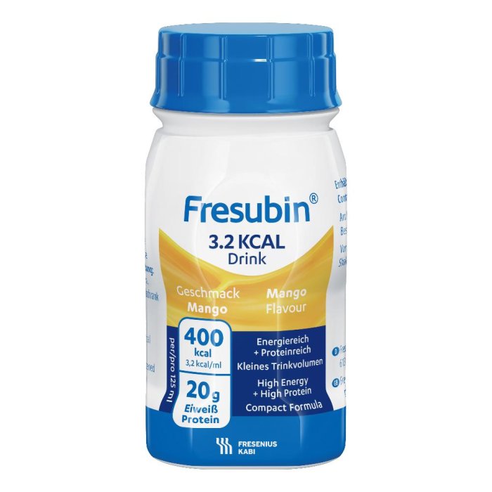 Fresubin 3.2 Kcal Drink Mango 4x125 ml - alimento ipercalorico a fini medici speciali