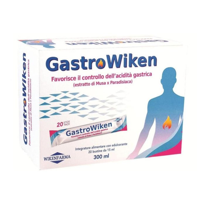 Gastrowiken Gel 20 Bustine Integratore Gastroprotettore per Reflusso Acido e Bruciore di Stomaco