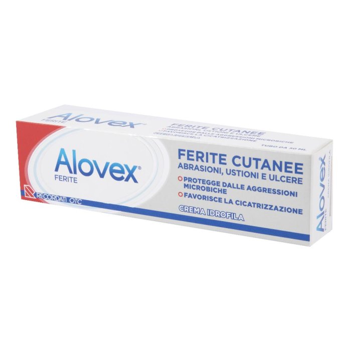 Alovex Ferite Crema Idrofila Abrasioni Ustioni Ulcere 30 ml