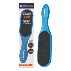 Raspa Velvet Skin celeste - raspa pedicure per levigare piedi e talloni