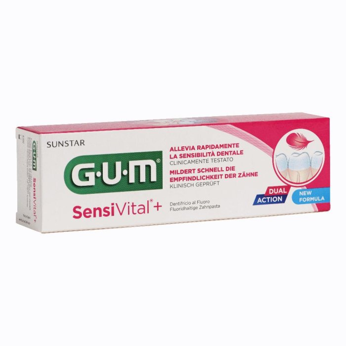 GUM SensiVital+ Dentifricio Per Denti Sensibili Gusto Menta Piperita 75 ml