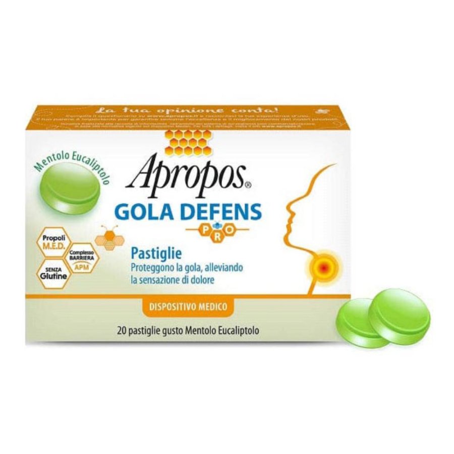 Apropos Gola Defens - Pro Pastiglie Gola Dispositivo Medico Mentolo 20pastiglie Apropos Gola Defens - Pro Pastiglie Gola Dispositivo Medico Mentolo 20pastiglie