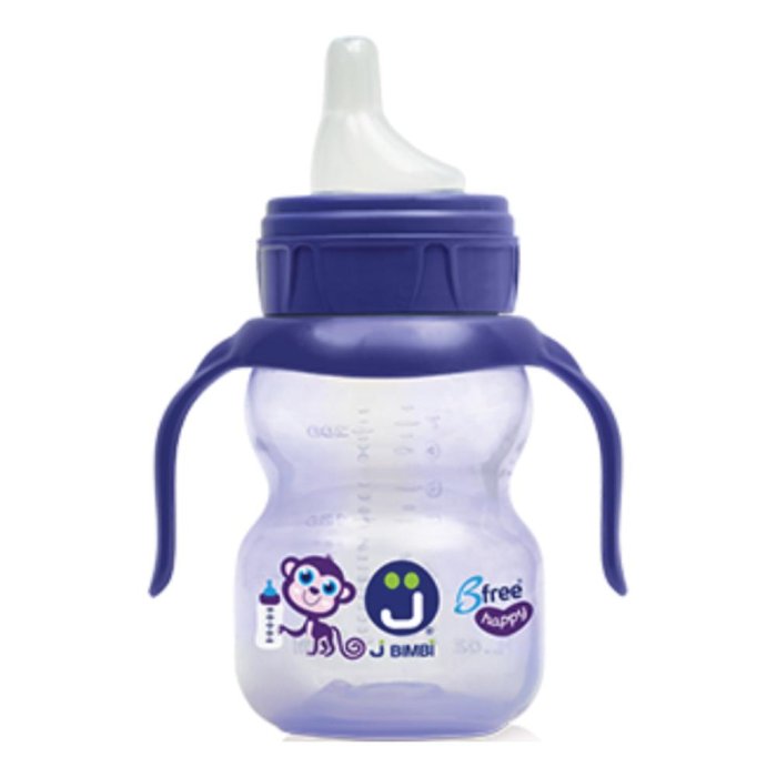 J BIMBI Bfree Sippi 1 viola - tazza antigoccia 350 ml con beccuccio in silicone