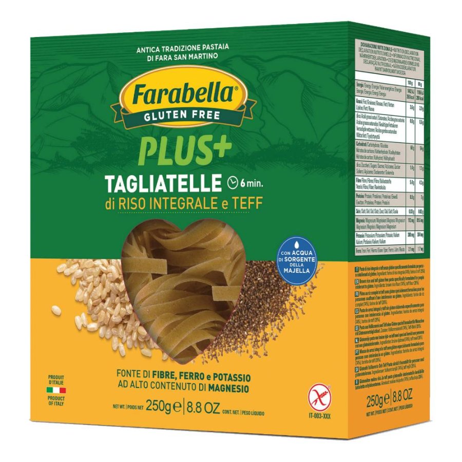 Bioalimenta Farabella Alimenti senza Glutine Tagliatelle Riso Pasta Secca 250 g Bioalimenta Farabella Alimenti senza Glutine Tagliatelle Riso Pasta Secca 250 g
