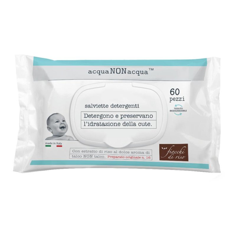 Artsana Fiocchi Di Riso Acqua Non Acqua Salviette Detergenti 60 Pezzi