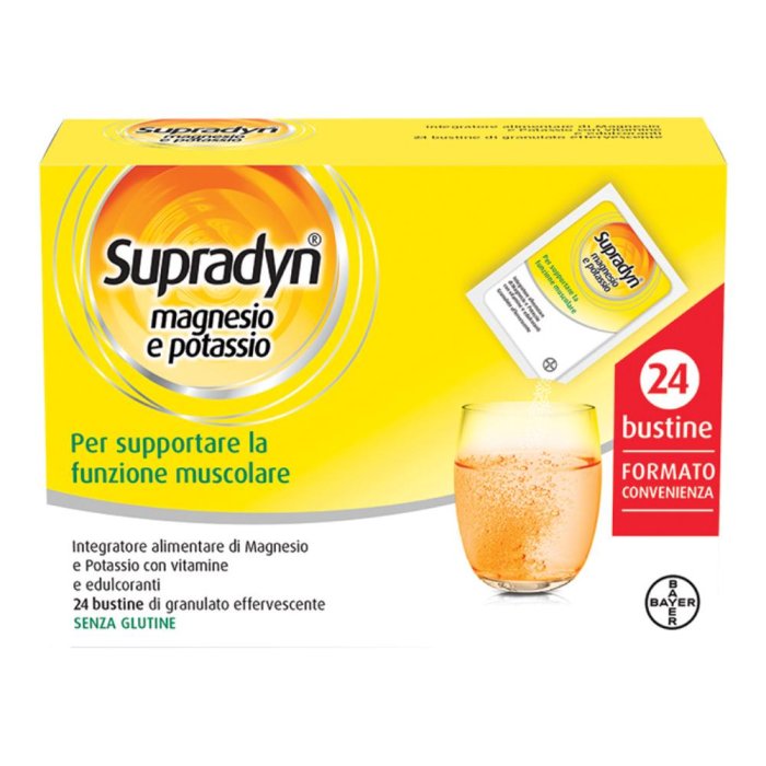 Supradyn Integratore Alimentare Bayer  Magnesio e Potassio 24 Bustine