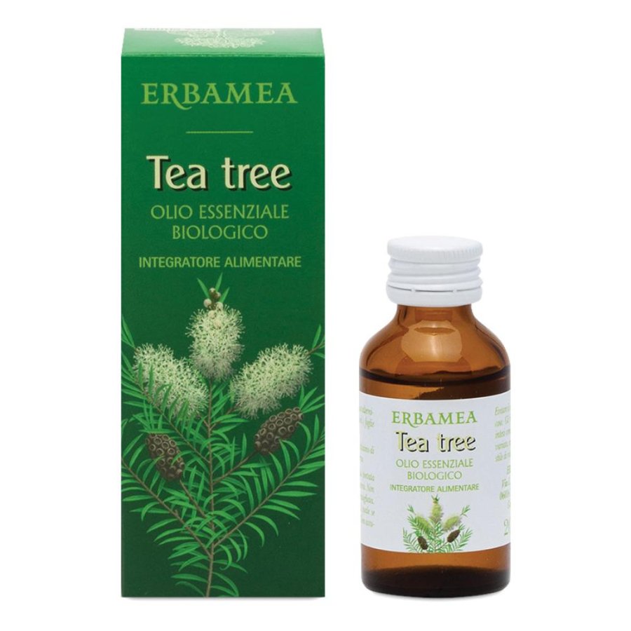 Olio Essenziale Tea Tree Biologico 20 ml Puro Naturale Antibatterico per Aromaterapia e Cura della Pelle Olio Essenziale Tea Tree Biologico 20 ml Puro Naturale Antibatterico per Aromaterapia e Cura della Pelle