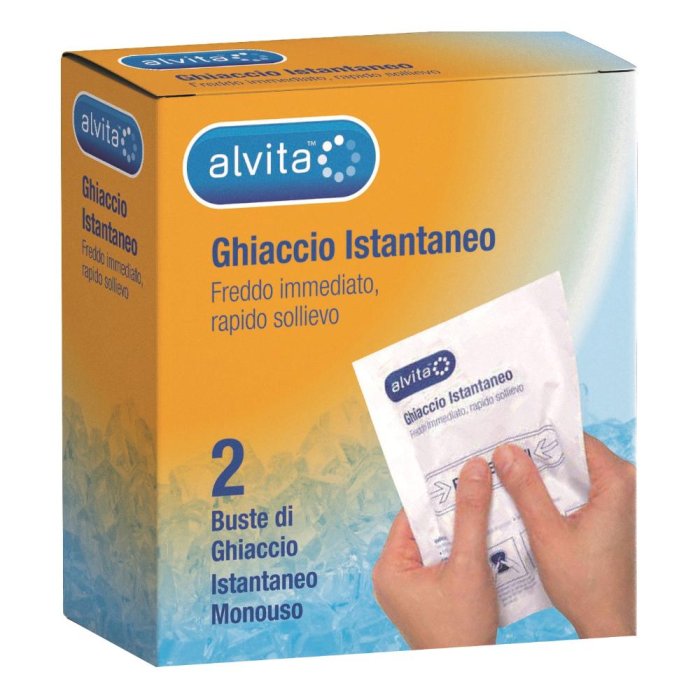 Alvita Ghiaccio Istantaneo 2 pezzi: sollievo rapido con freddo immediato monouso
