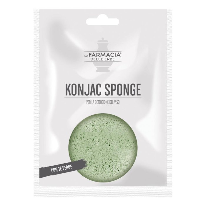 Farmacia delle Erbe Konjac Sponge con Tè Verde Spugna Detergente 1 Pezzo