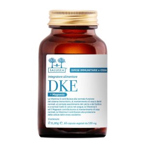 Salugea DKE + Magnesio Integratore Difese Immunitarie e Ossa, 60 Capsule