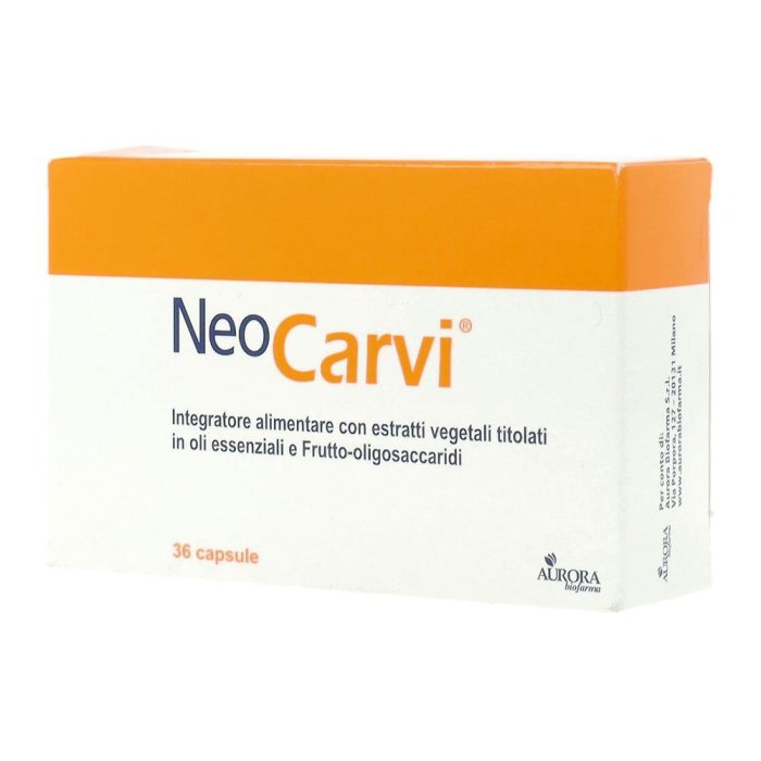 NeoCarvi 19,8 g integratore naturale per digestione e regolarità intestinale 36 capsule 