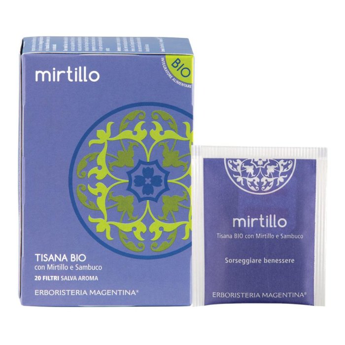 Tisana Mirtillo Bio  20 Filt tisana e infuso erboristico per il benessere e il relax quotidiano