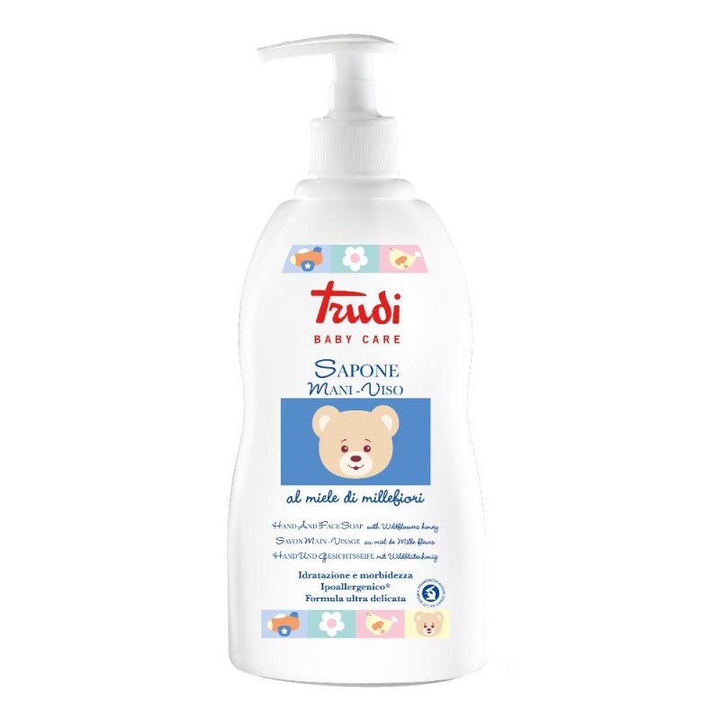 Trudi Baby C Sapone Mani/Viso detergente corpo delicato per l'igiene quotidiana di tutta la famiglia